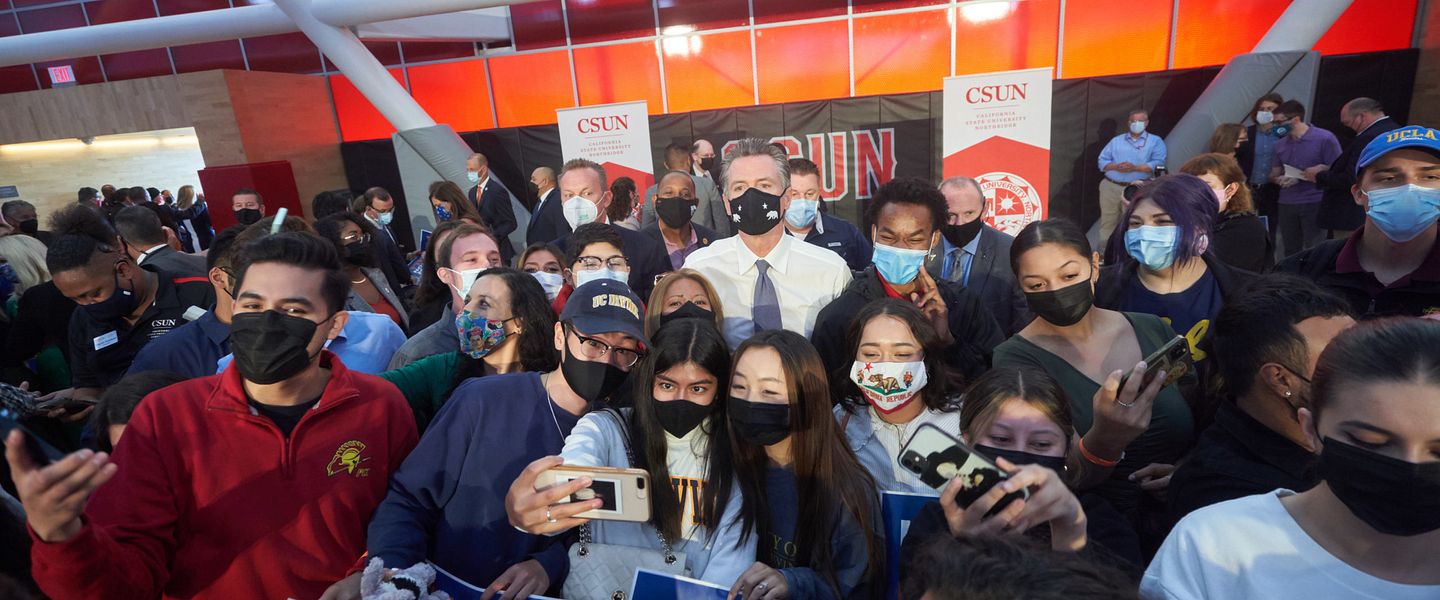 Governor Newsom and Students