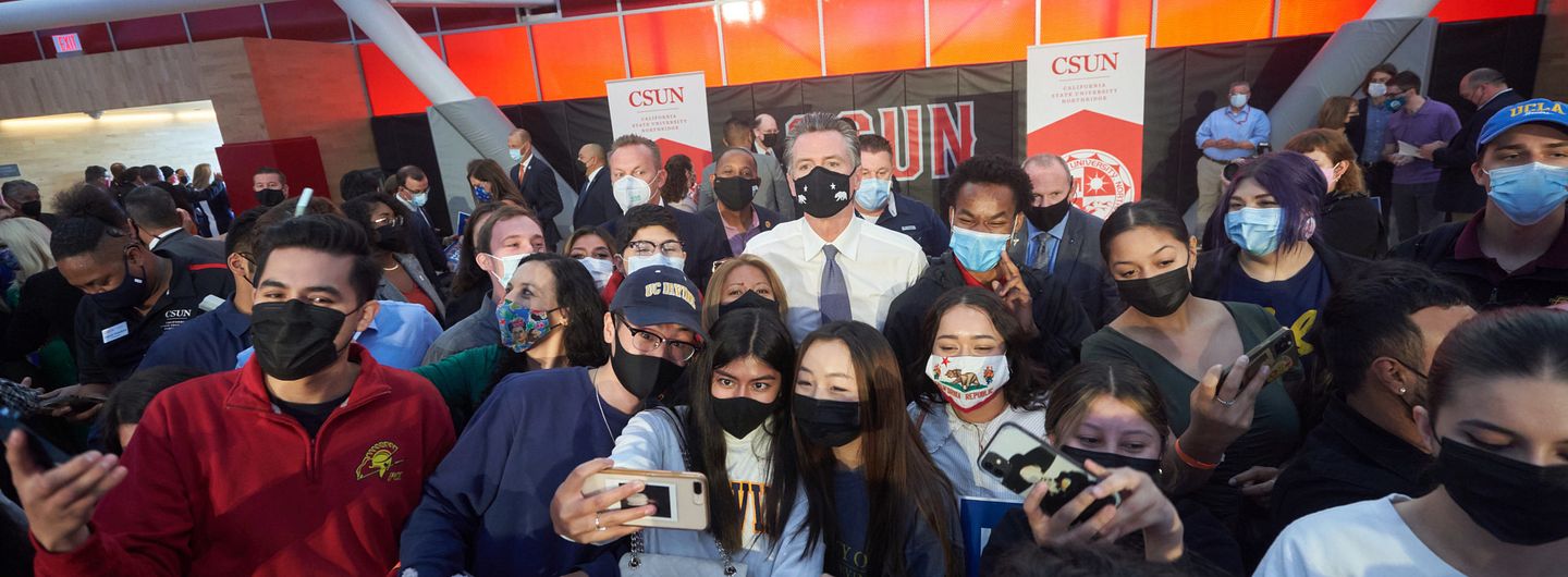 Governor Newsom and Students